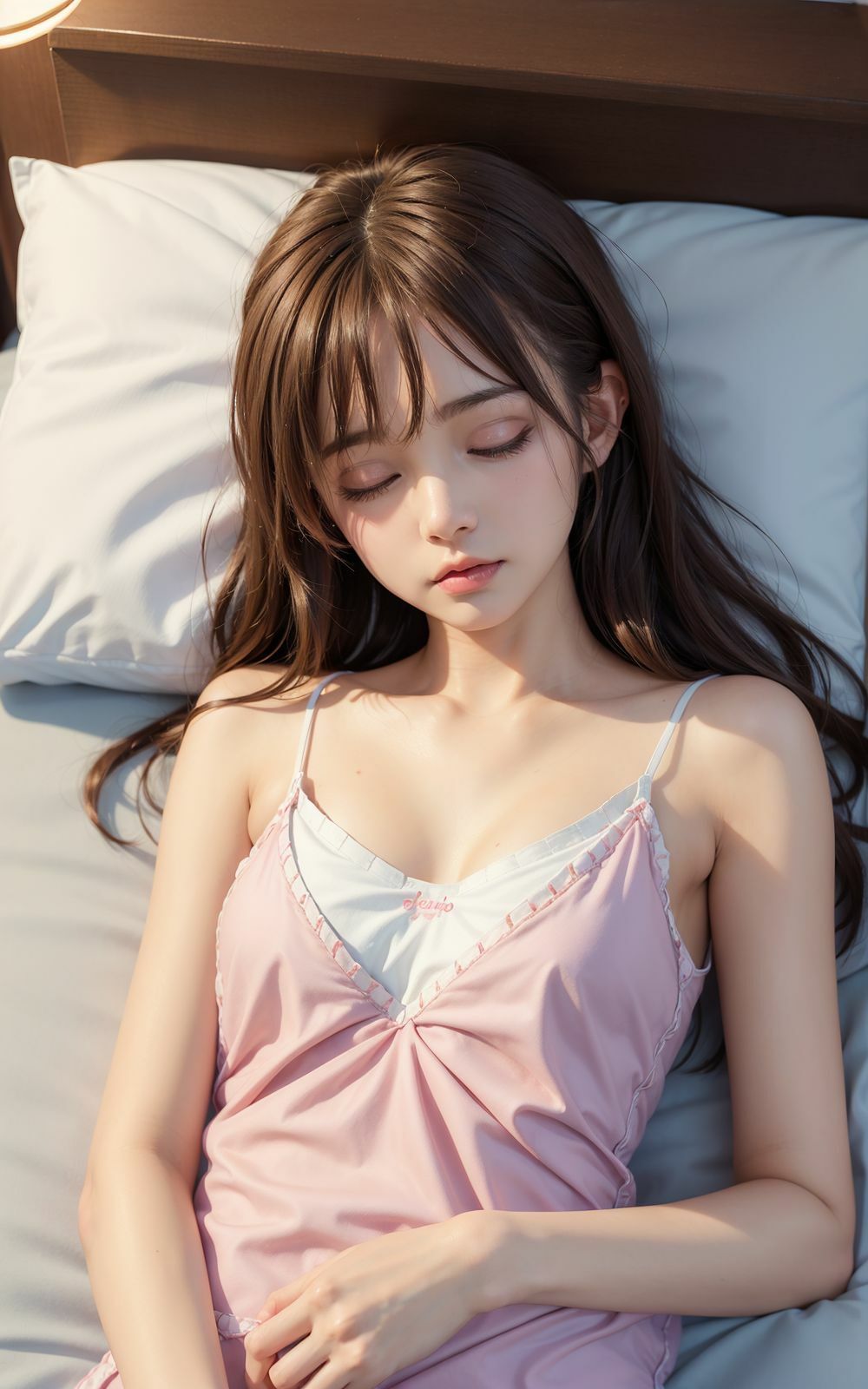 AIフォトモデル 少女の寝顔