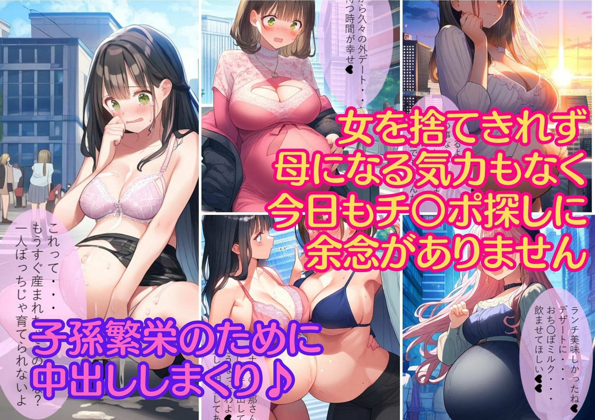 【妊婦NTR・ai生成】腹ボテ巨乳妊婦を生オナホ化に成功！寝取り寝取られセリフ付AIイラスト集133p