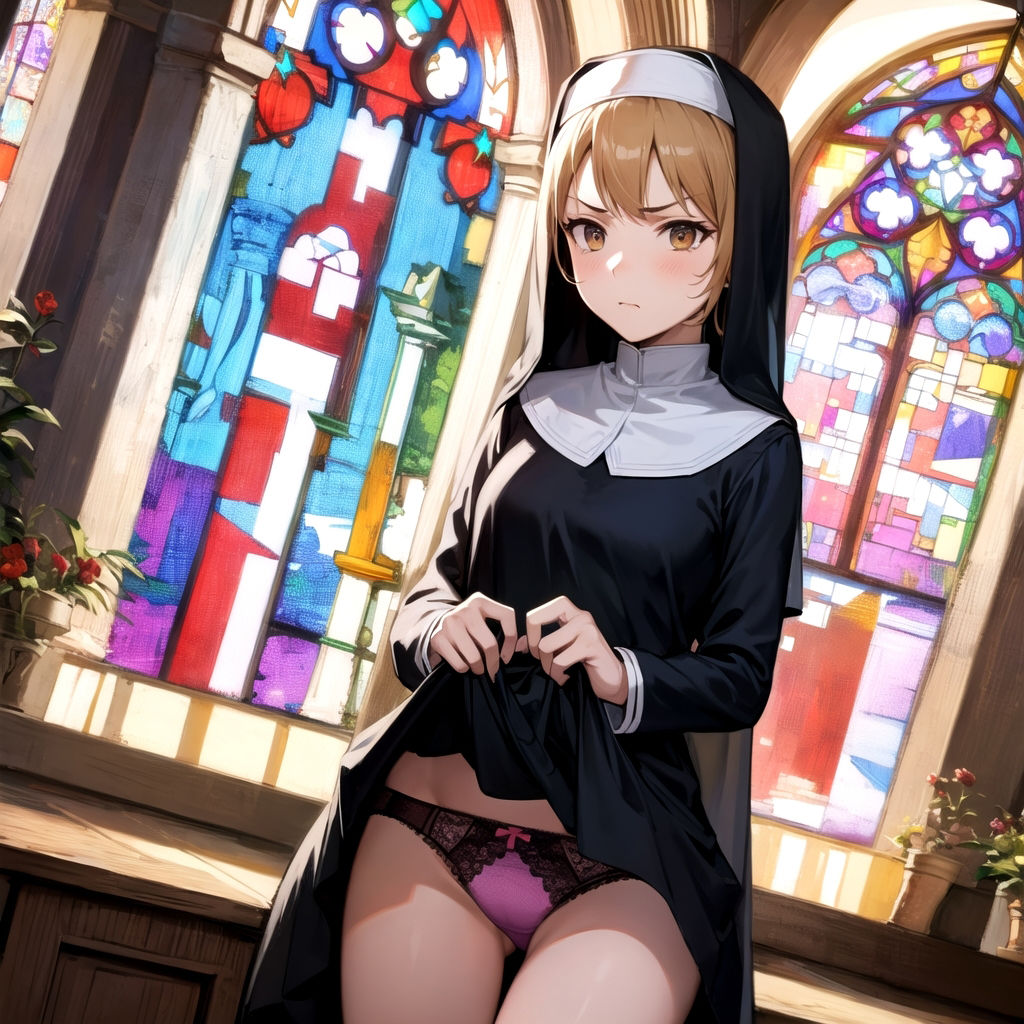 不機嫌そうな顔でパンツを見せてもらう