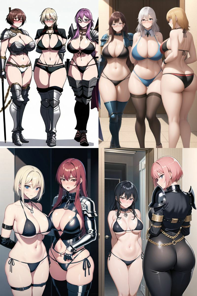 【微エロ】女戦士コレクション334枚【ビキニアーマー・バニー戦士・ハーレム・敗北・拘束などシチュ多数】