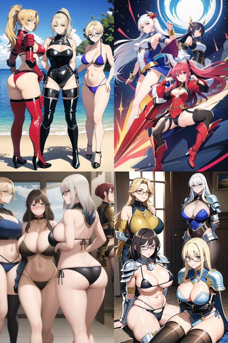 【微エロ】女戦士コレクション334枚【ビキニアーマー・バニー戦士・ハーレム・敗北・拘束などシチュ多数】