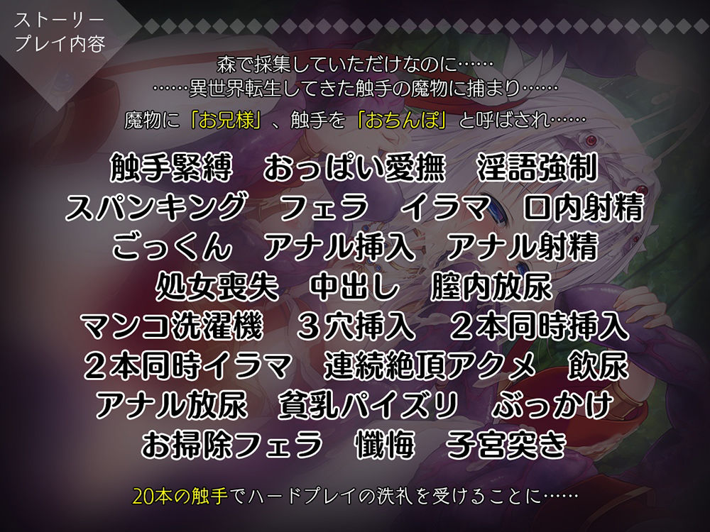 〜触手転生〜 聖女見習いを20本のおち〇ぽで虐めて、犯して、わから洗礼！
