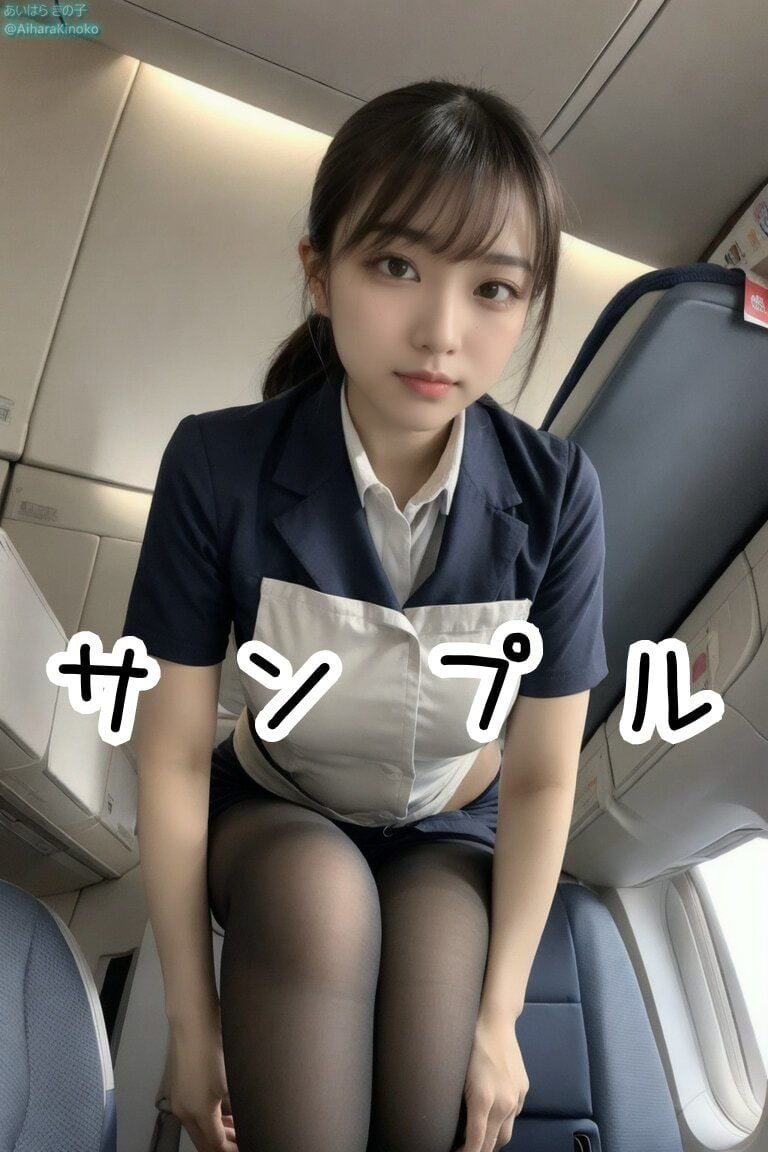 【盗撮風】美人CAさん達の黒スト美脚集(たまにパンチラ?)