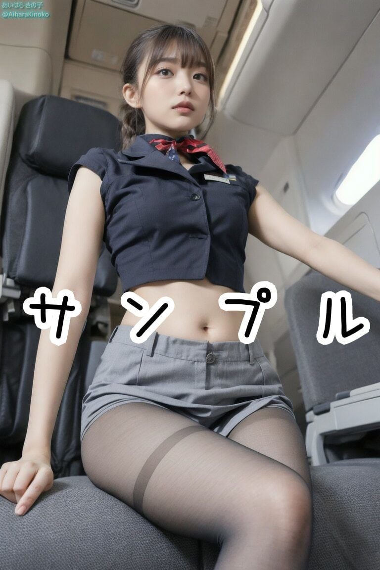 【盗撮風】美人CAさん達の黒スト美脚集(たまにパンチラ?)