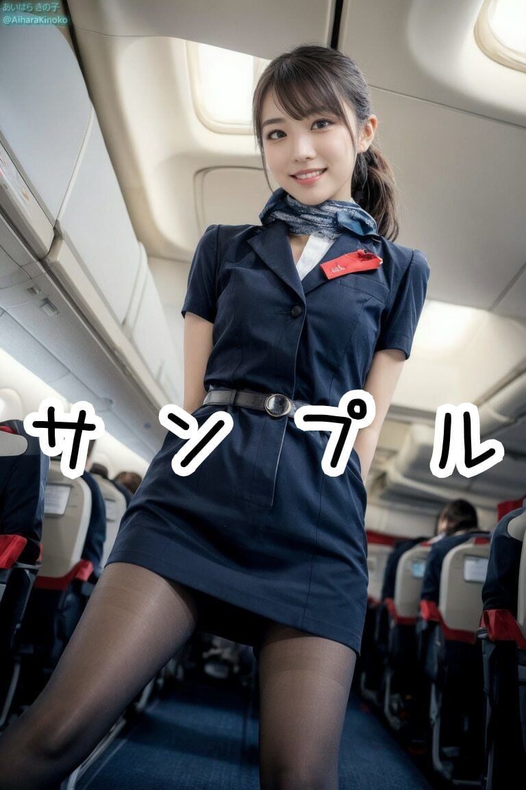 【盗撮風】美人CAさん達の黒スト美脚集(たまにパンチラ?)