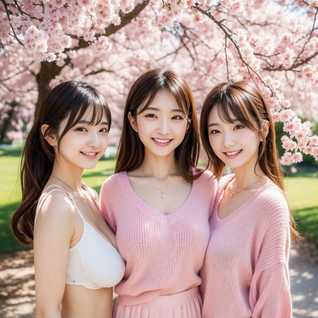 桜の下の美しき人々