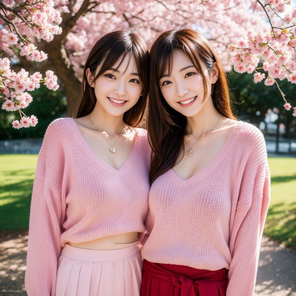 桜の下の美しき人々