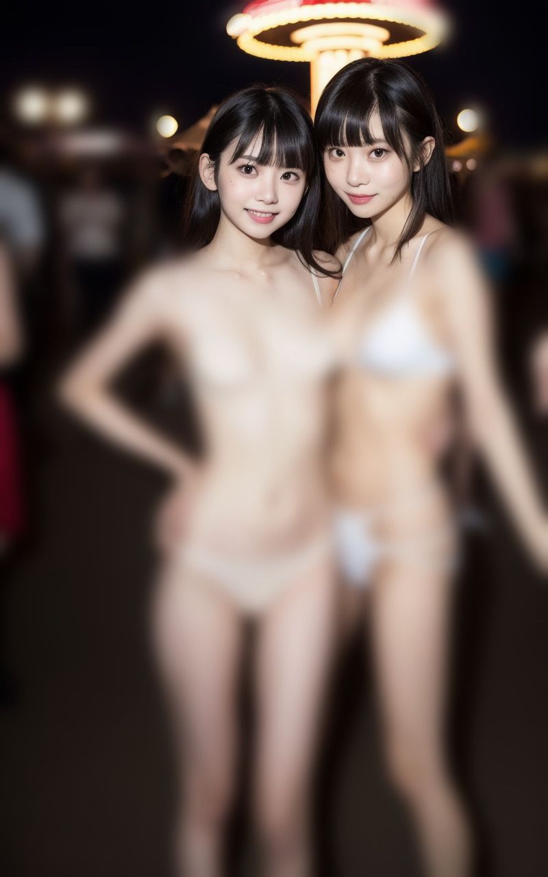 遊園地で露出する気持ちいいよ（笑）