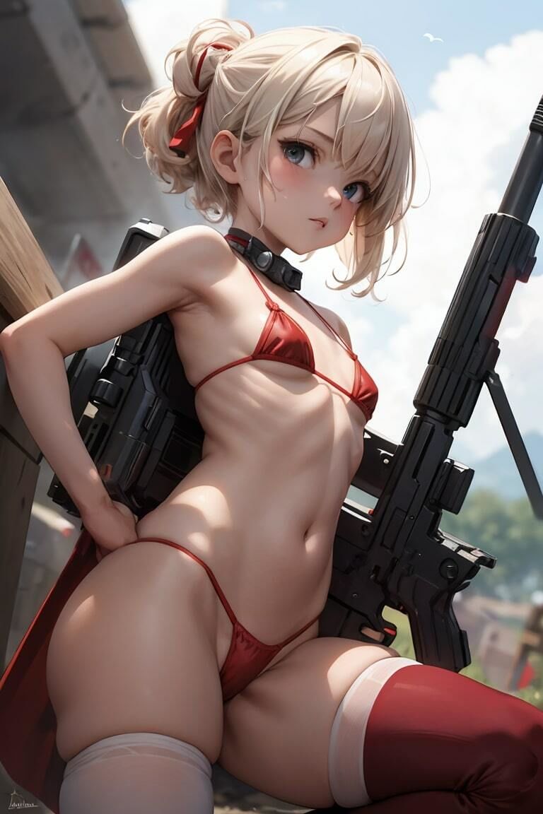 戦場とニーソ水着