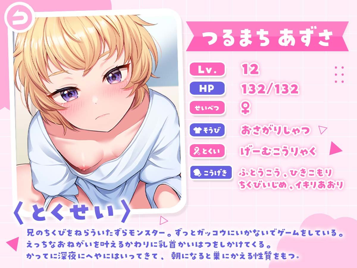 引きこもりちっぱいロリ妹による乳首開発。乳首イキ習得できたらえっちしていいよ。