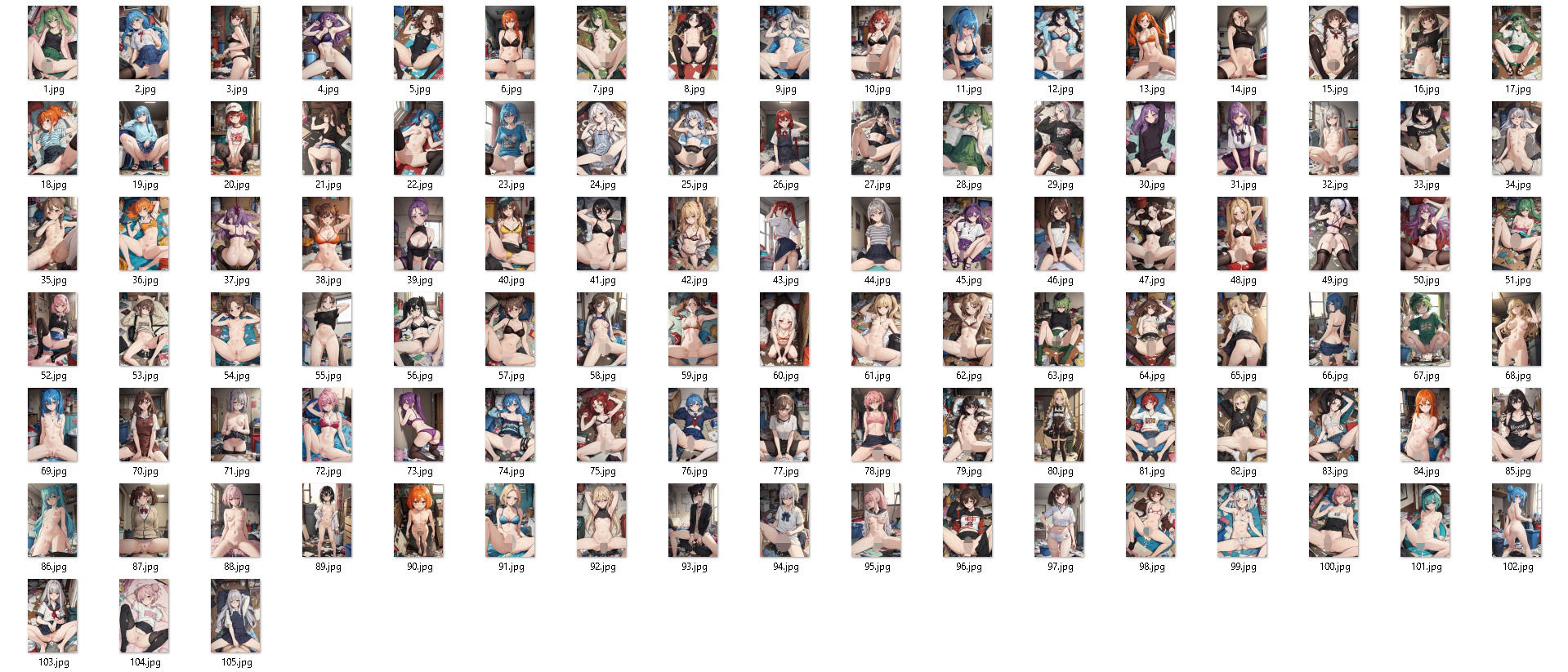 【AI作品】messy room collection vol.7