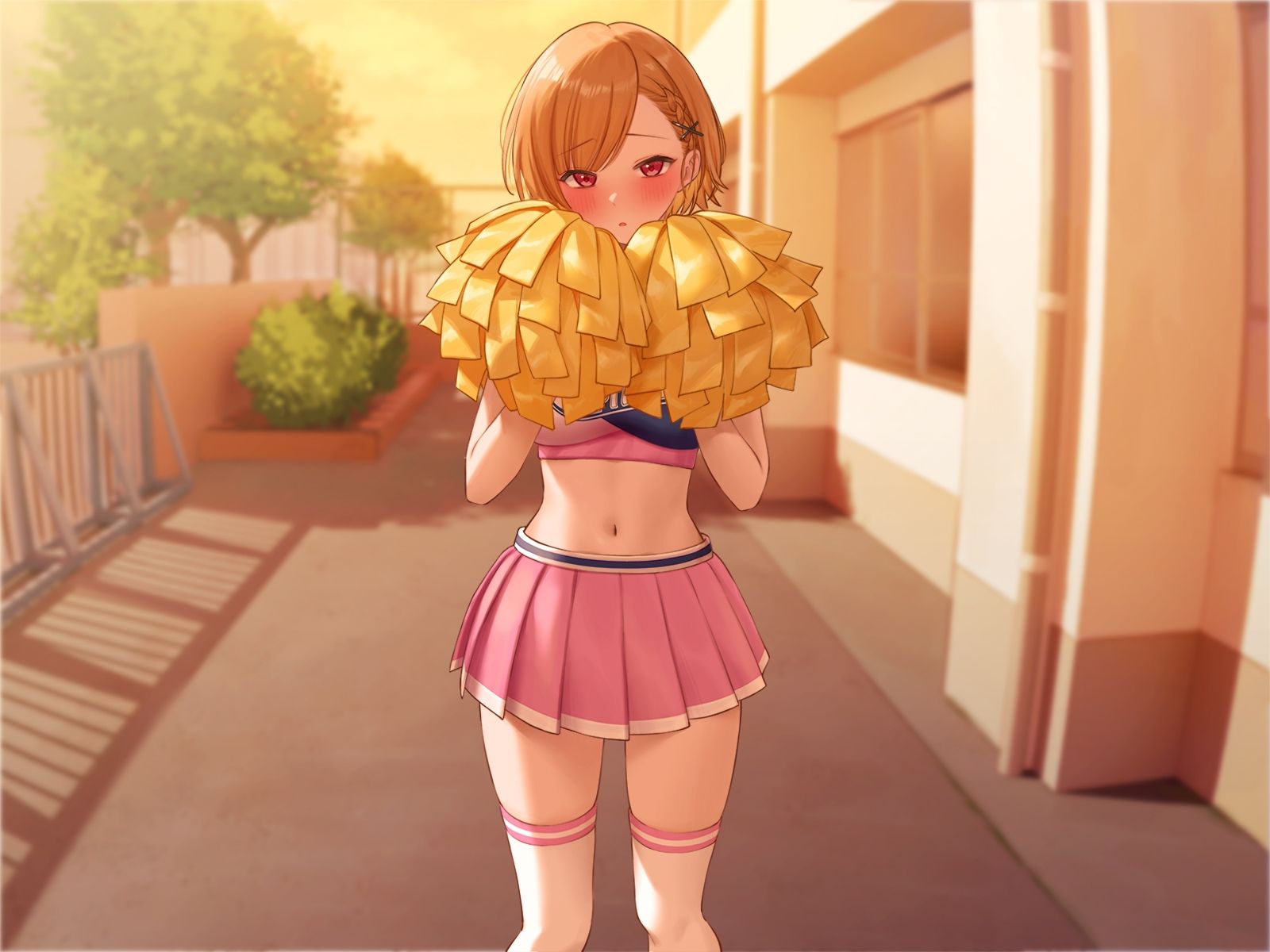 【1周年特別特典付き】活発純情チア部幼馴染の恥じらい見せつけオナニー〜よわおまんこ強がりイケイケ搾り取りえっち〜