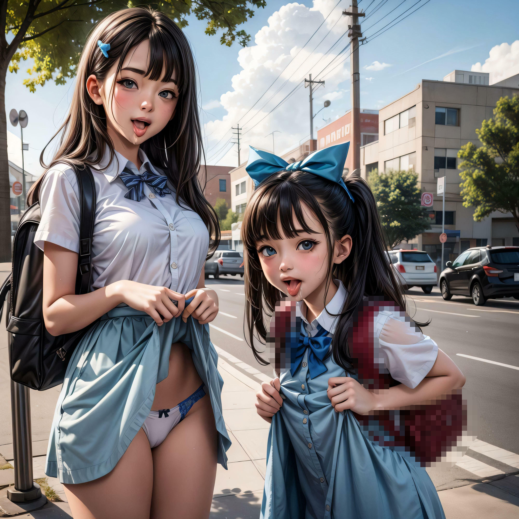 百合野外イチャイチャ