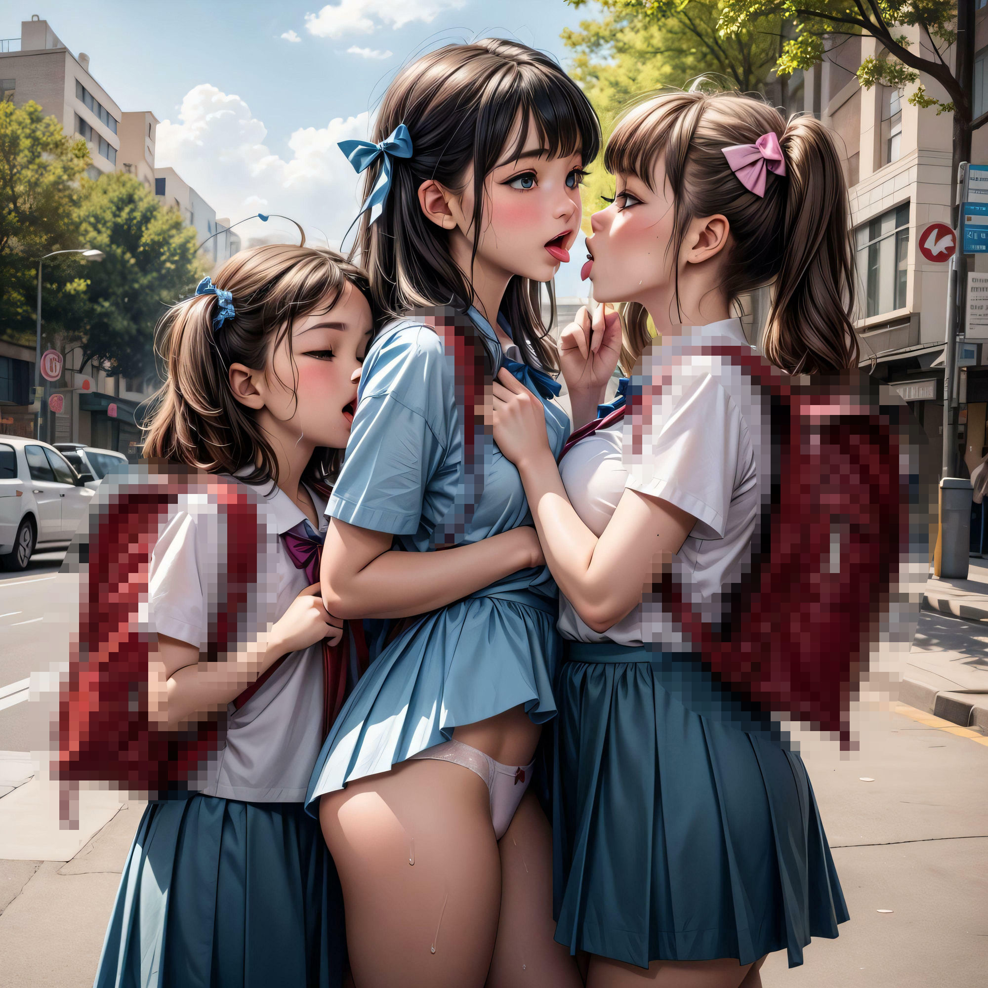 百合野外イチャイチャ