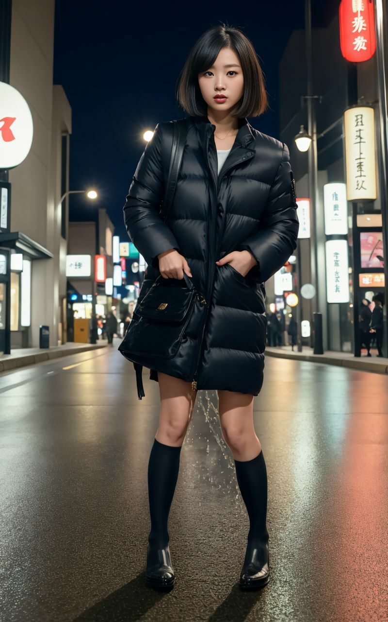 AIおもらし美女〜夜の繁華街編〜