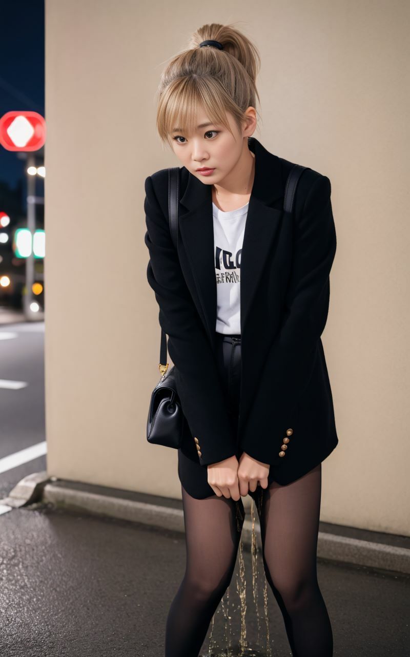 AIおもらし美女〜夜の繁華街編〜