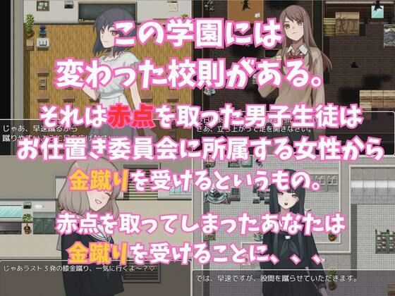 赤点を取ったら金蹴りでお仕置きされる学園