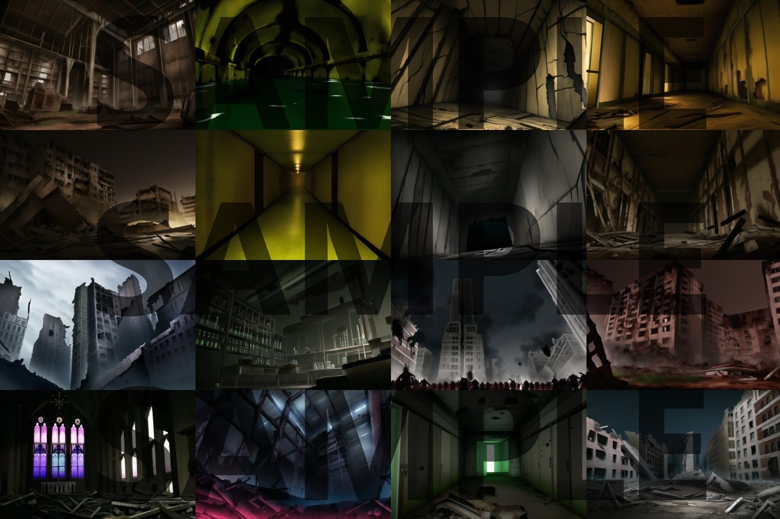 【背景イラスト】廃墟パック80枚【CoC/TRPG背景素材】