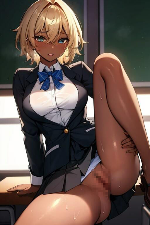 黒ギャルAIイラスト集