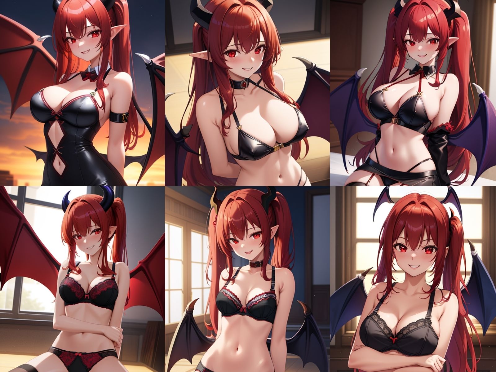 赤髪サキュバスが中出しセックスで孕みボテ腹になるまで