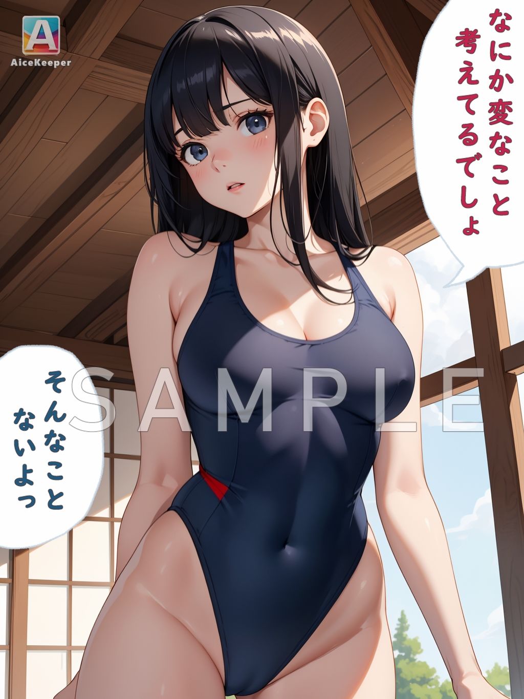 柏木サラのHな競泳水着