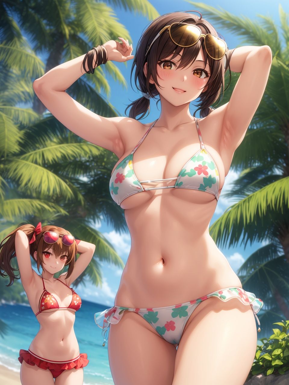 二人でたたずむ美女たち2〜AIイラスト集〜