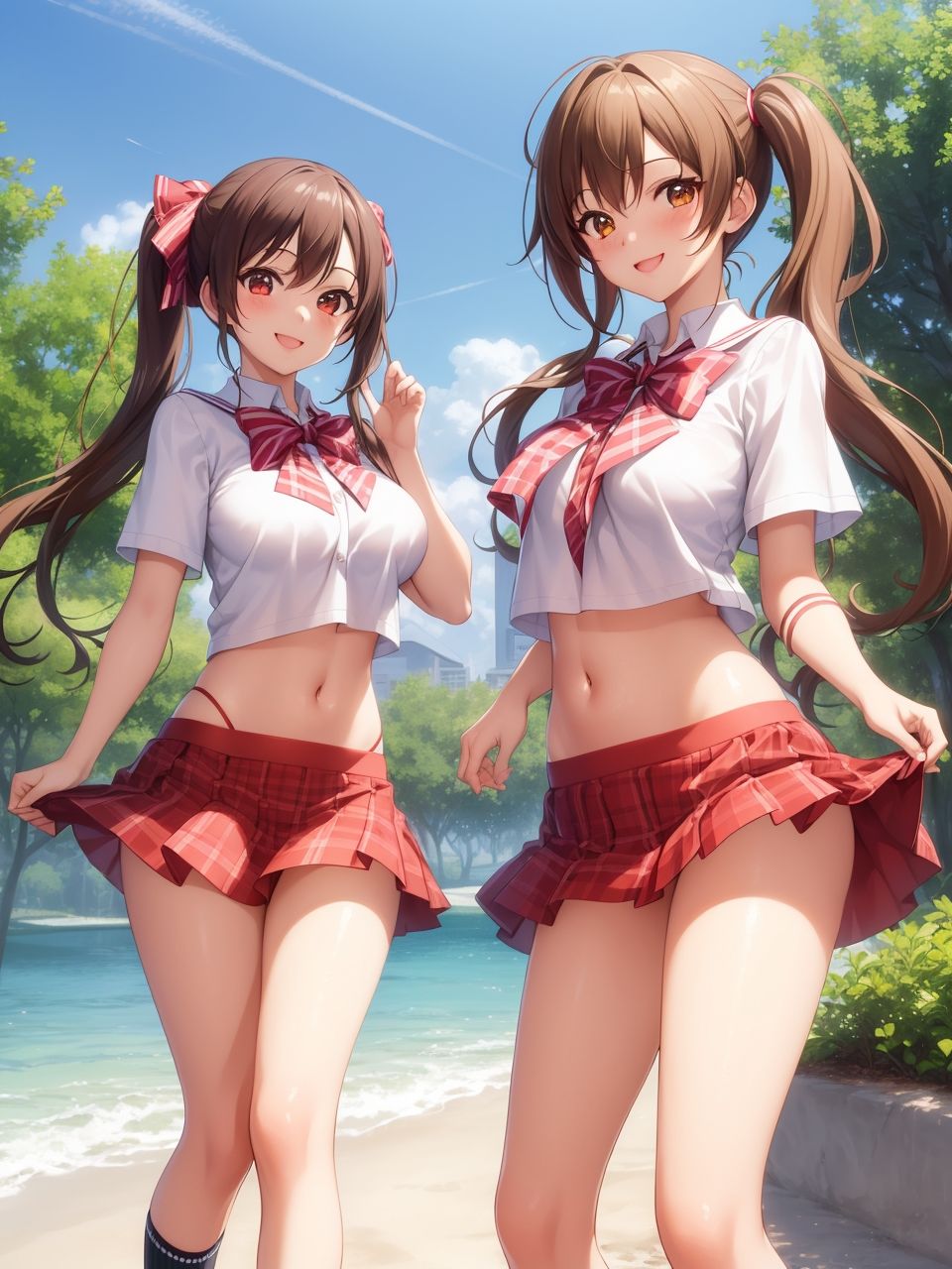 二人でたたずむ美女たち2〜AIイラスト集〜