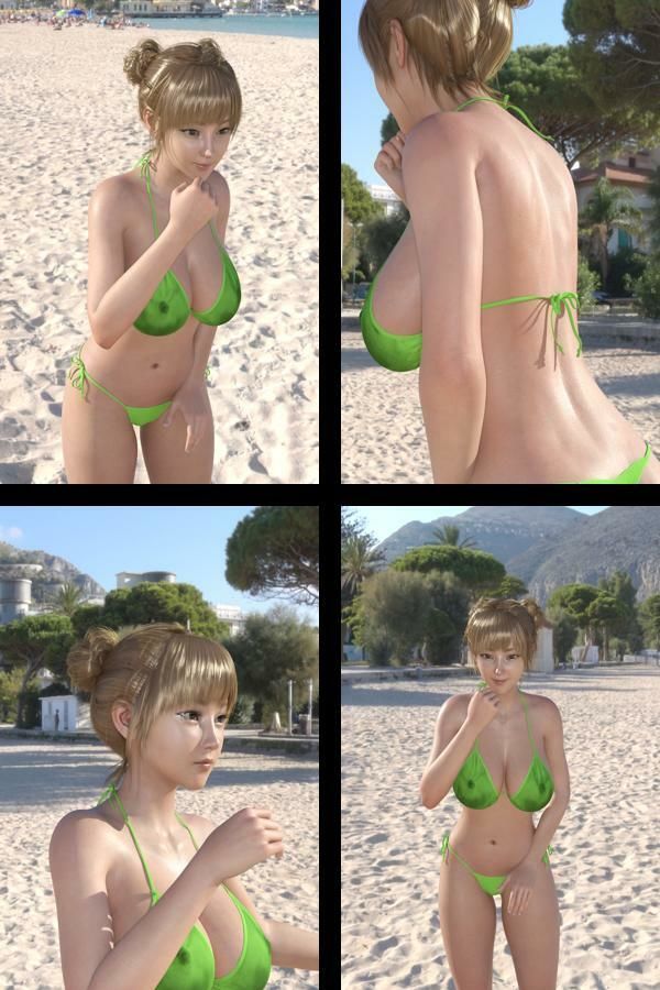 【+All】『理想の彼女を3DCGで作ります』から生まれたバーチャルアイドル「一ノ瀬廻里(いちのせめぐり)」のグラドル撮影風写真集:Gradol_72