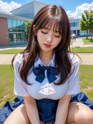 とあるJKの野外乱交