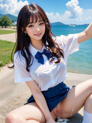 とあるJKの野外乱交