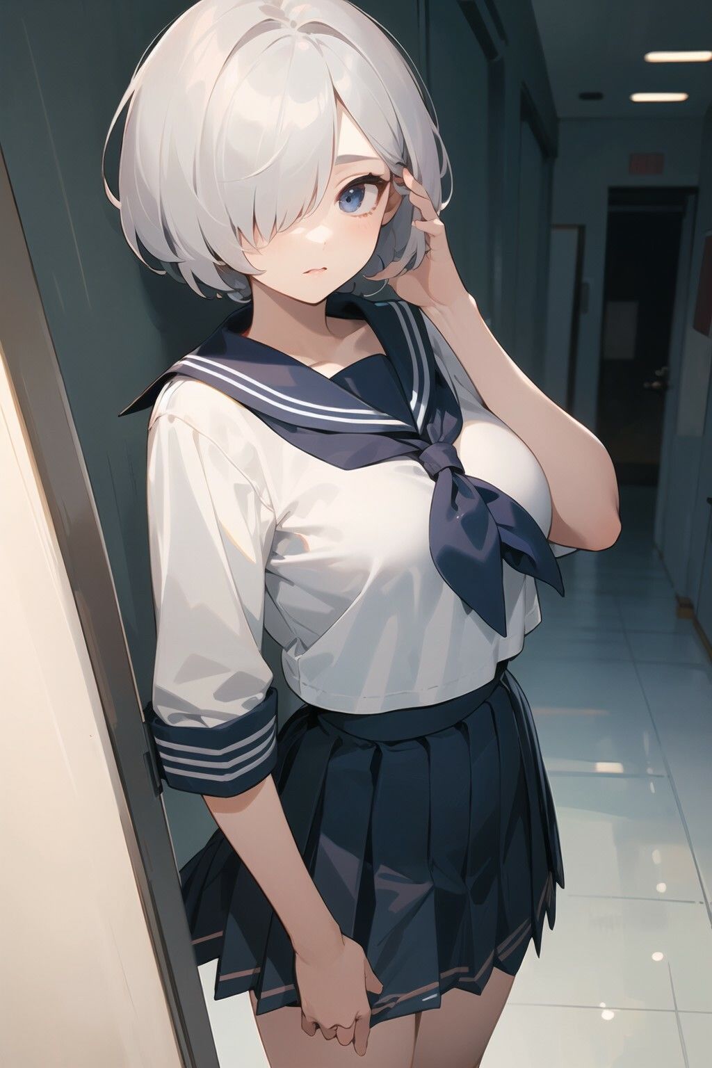 【銀髪JK×着衣プレイ】転校生の銀髪ハーフが美巨乳すぎた件