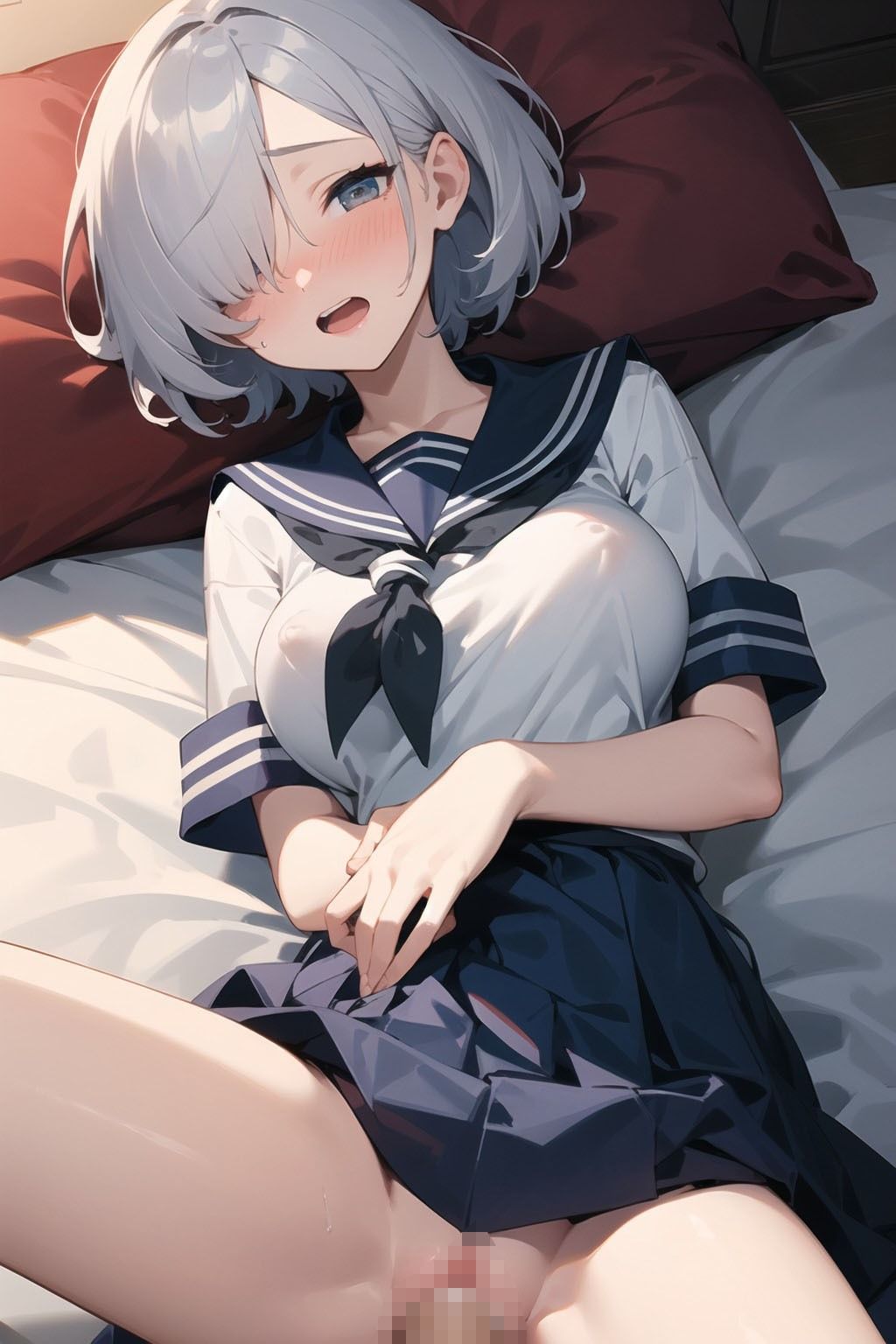 【銀髪JK×着衣プレイ】転校生の銀髪ハーフが美巨乳すぎた件