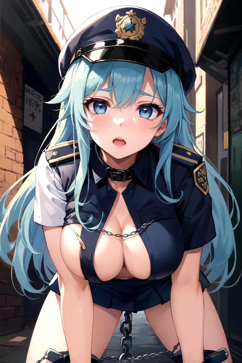 爆乳美人警官たち、新人教育を受ける