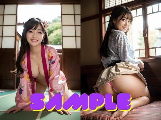 AI美女グラビア写真集 和の彩り、はだける着物と禁断の美