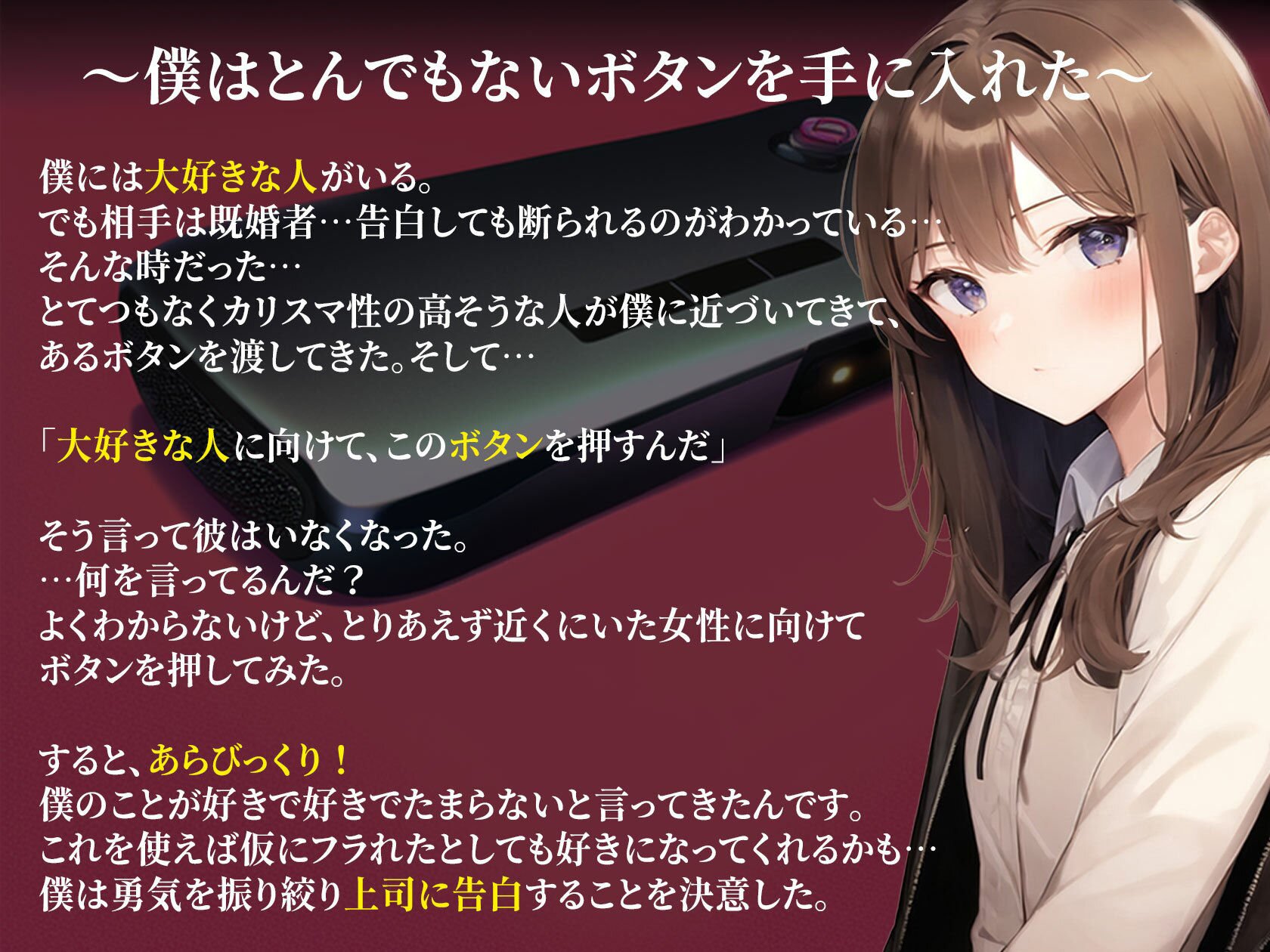 【期間限定220円】感情操作 大好きな上司にフラれた僕が手に入れた逆転のボタン
