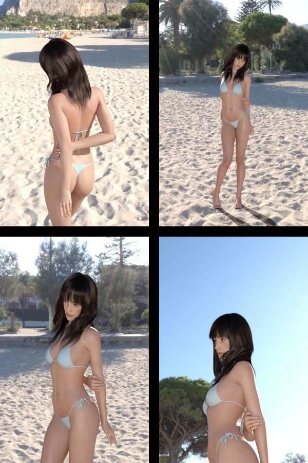 【＋All】『理想の彼女を3DCGで作ります』から生まれたバーチャルアイドル「本藤まな（ほんどうまな）」のグラドル撮影風写真集:Gradol_02