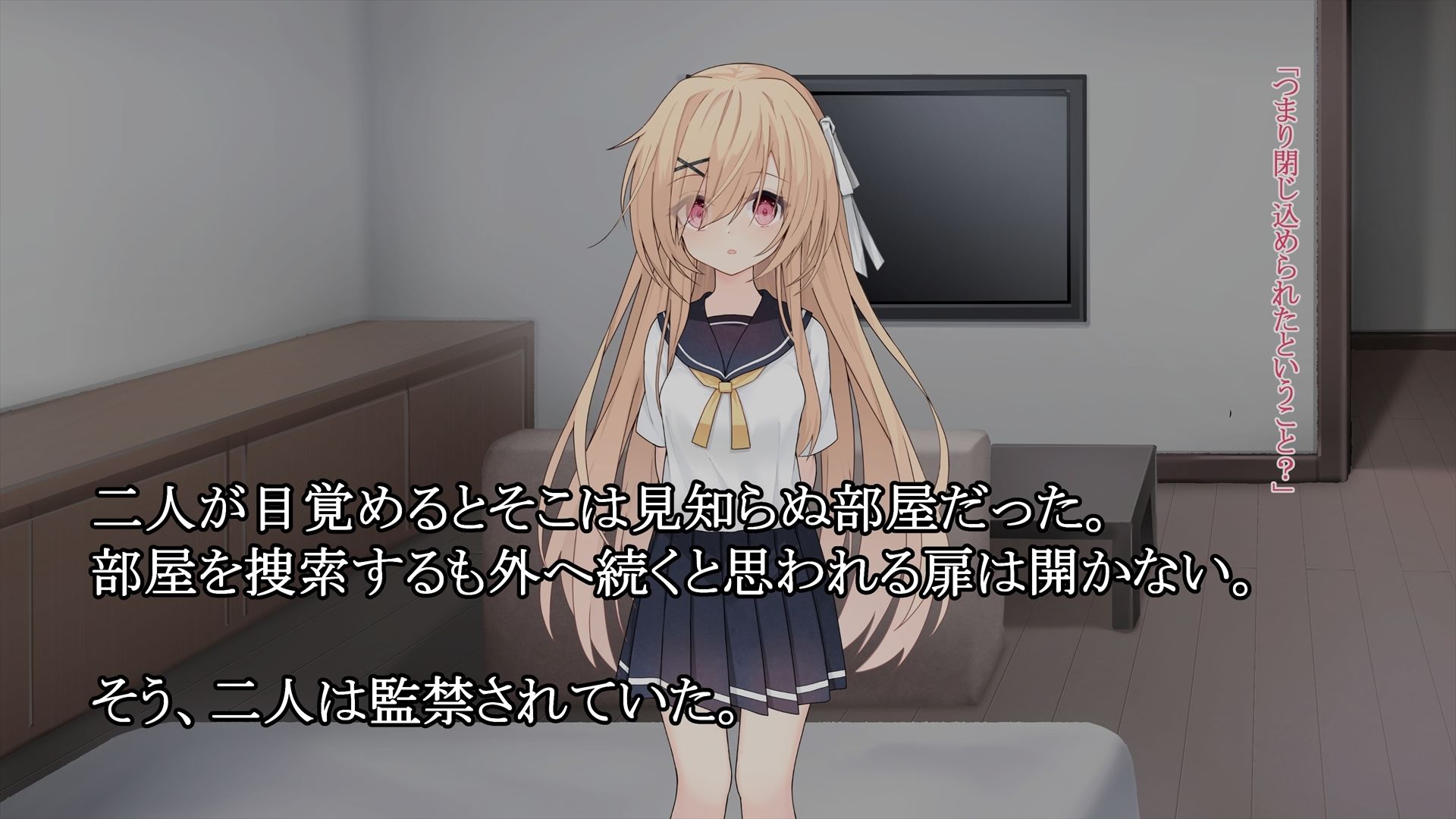 部屋の外〜密室に閉じ込められた二人は命懸けの脱出ゲームを強●される〜