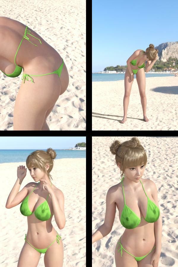 【+All】『理想の彼女を3DCGで作ります』から生まれたバーチャルアイドル「一ノ瀬廻里(いちのせめぐり)」のグラドル撮影風写真集:Gradol_74