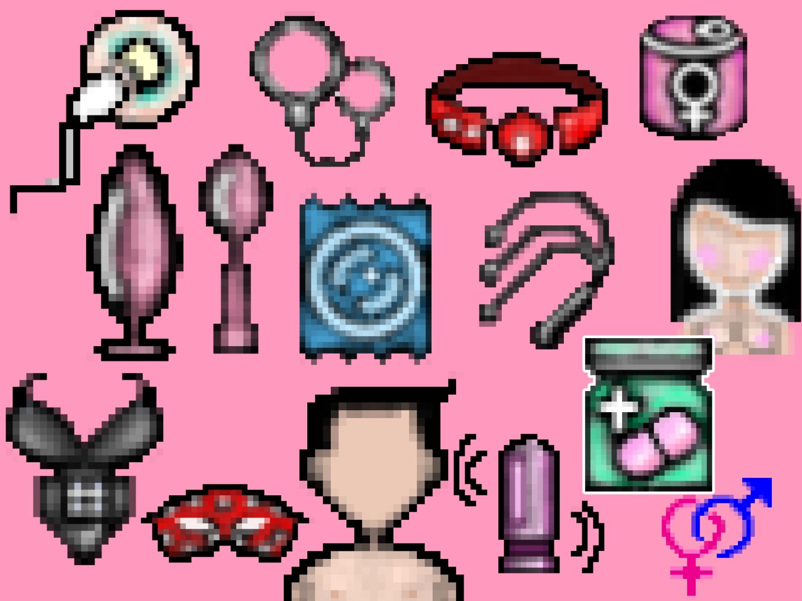 2024大人のおもちゃ＆アダルトアイテムパックドット絵