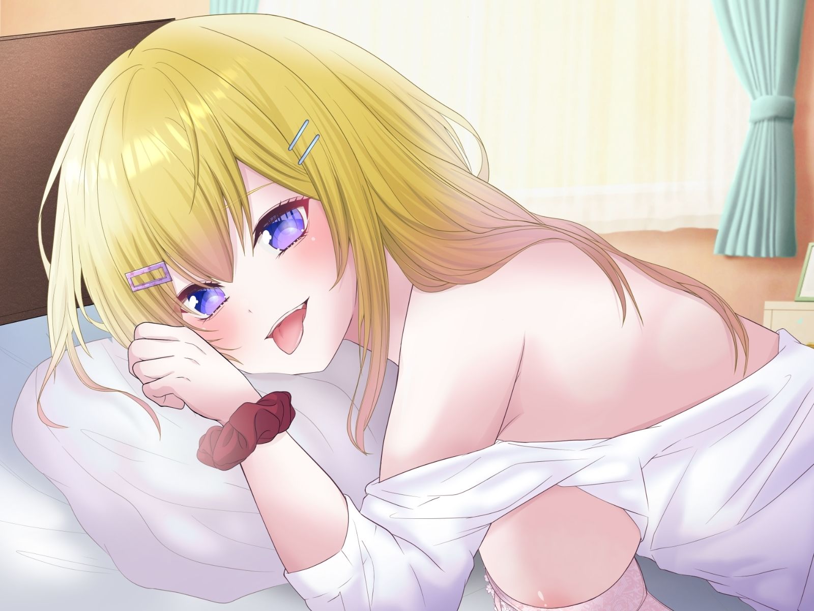 漫画目当てで遊びに来たギャル系JKとはじめての添い寝えっち