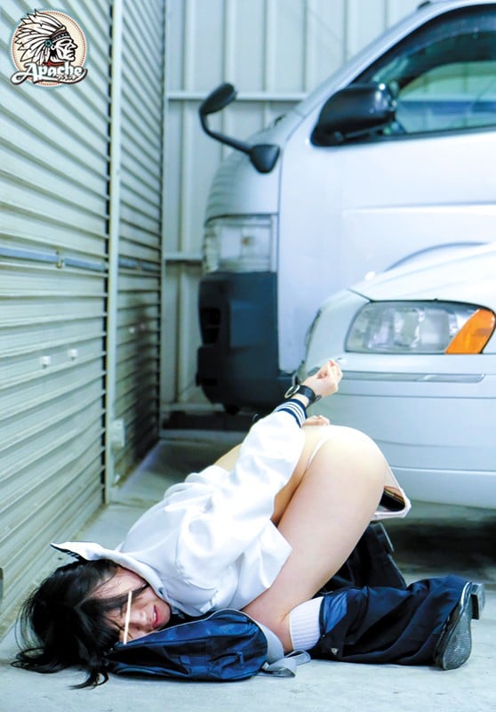 通学路女子校生 拘束固定ピストンバイブ痴●