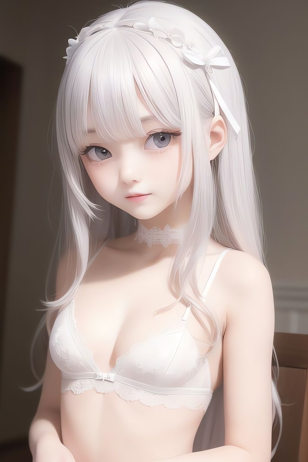 純白の美少女AIイラスト集リアル 1