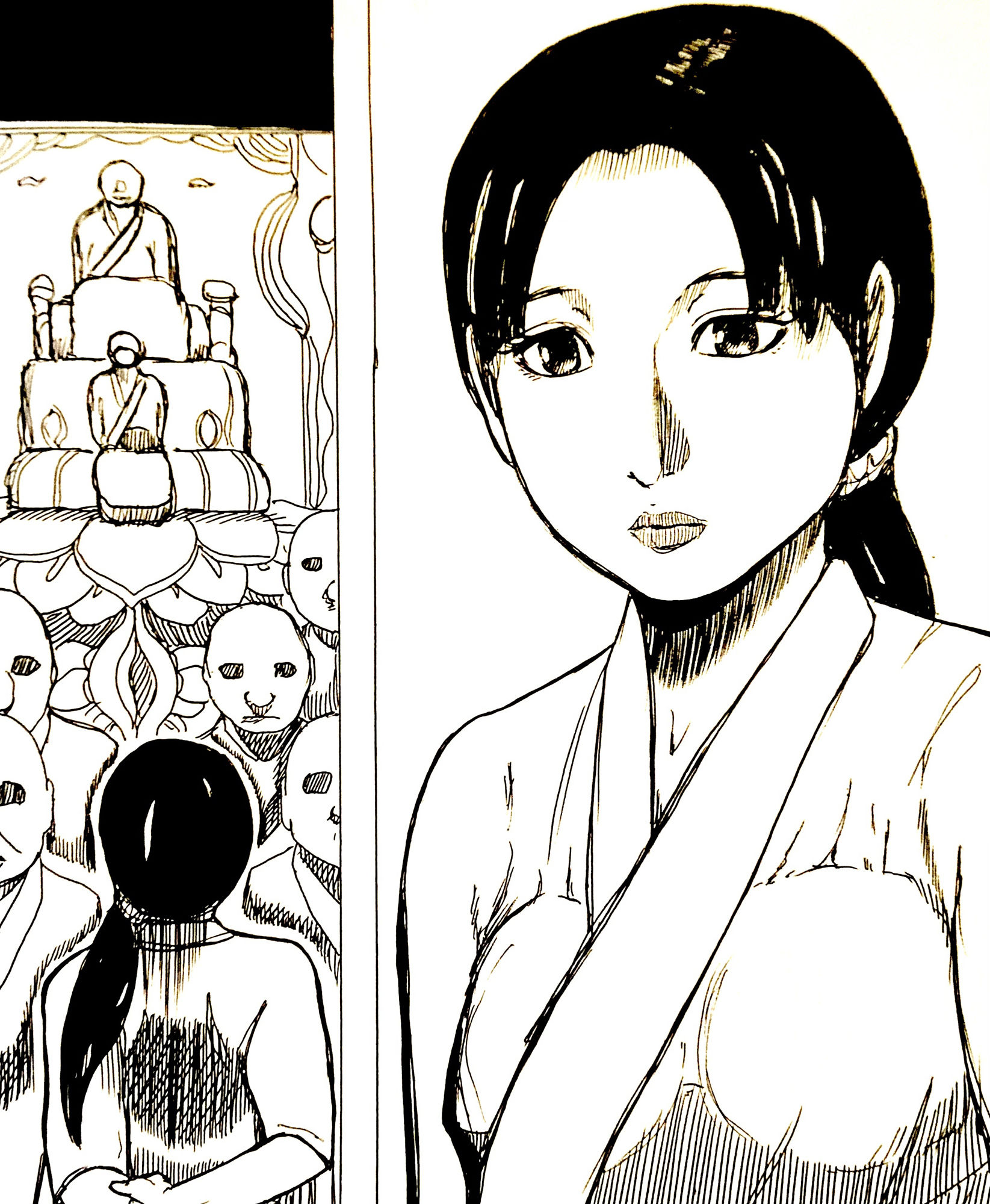 とある施設。ひと月ぶりの妻との再会。