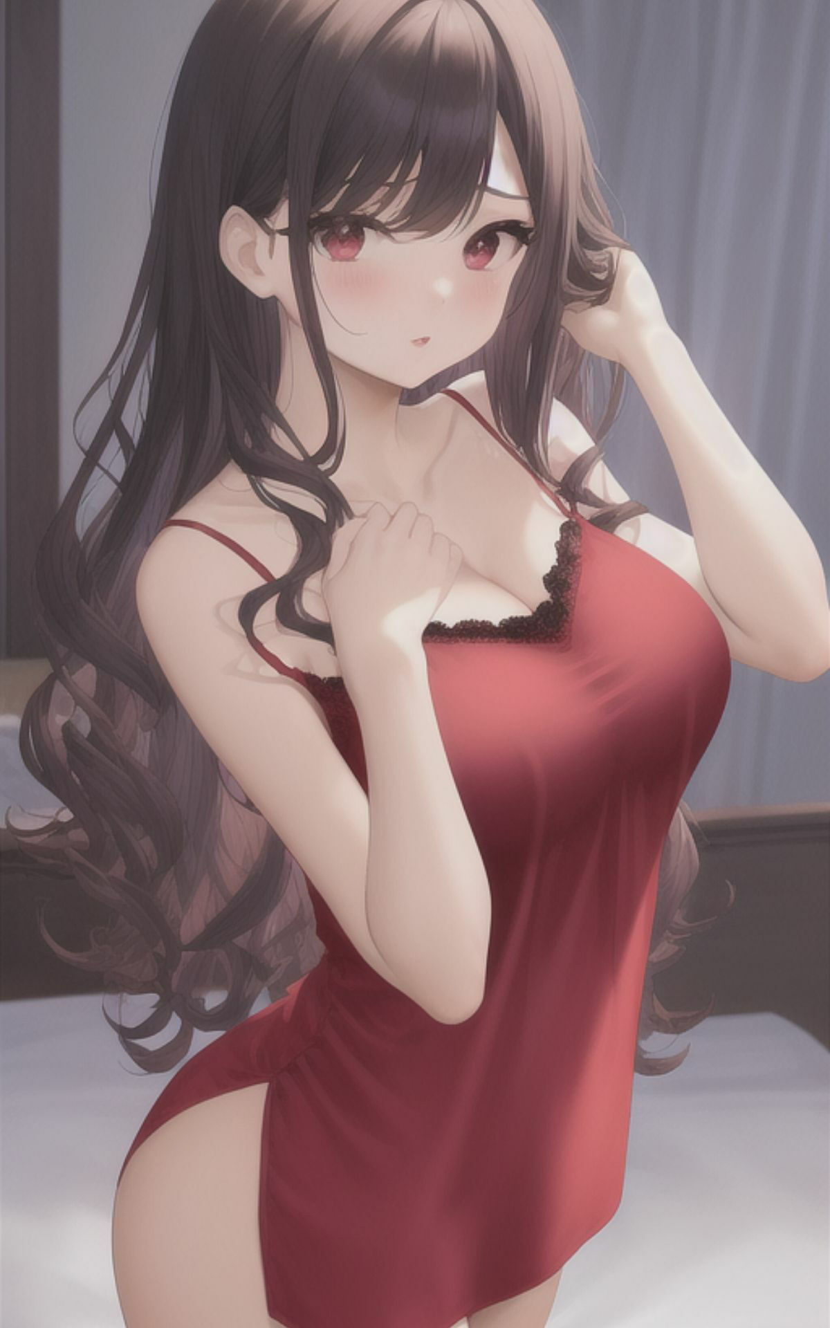 AI美女イラストvol.22僕の彼女とランジェリー