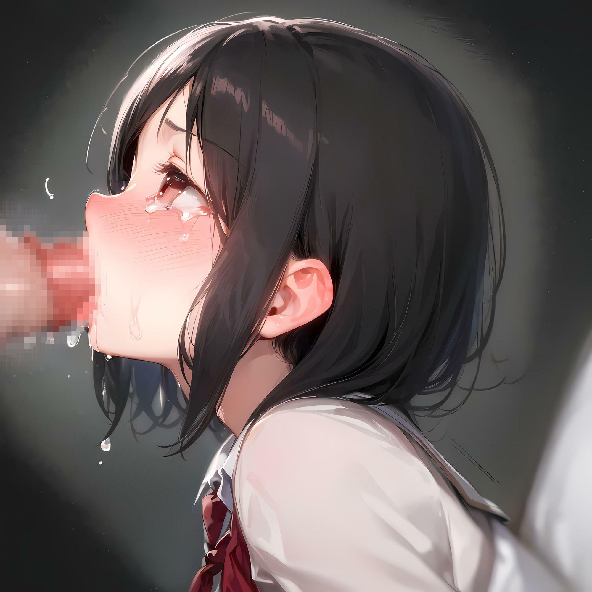 制服フェチ 涙のフェラ編