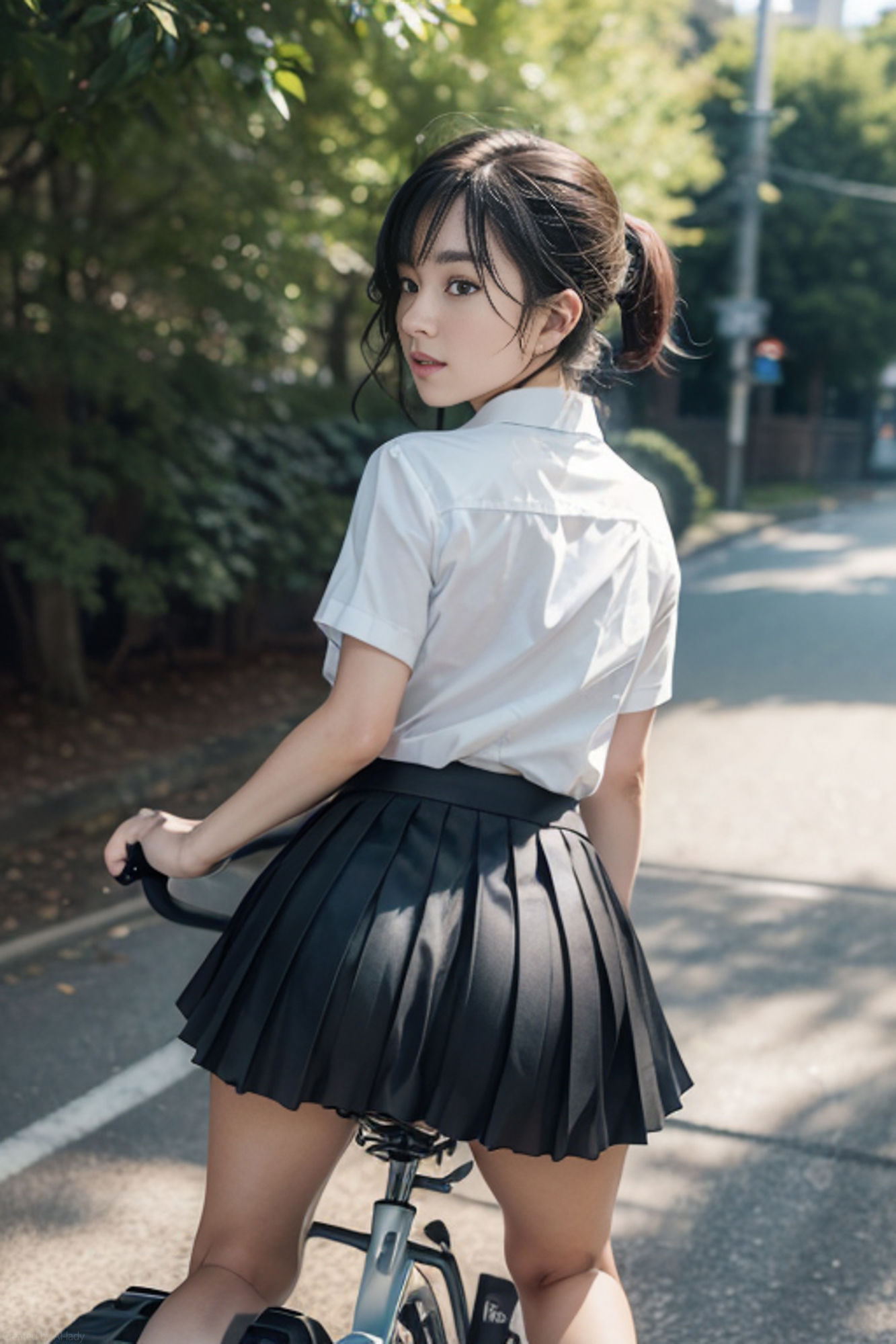 AIヌード写真館 028「制服xお尻大好き」