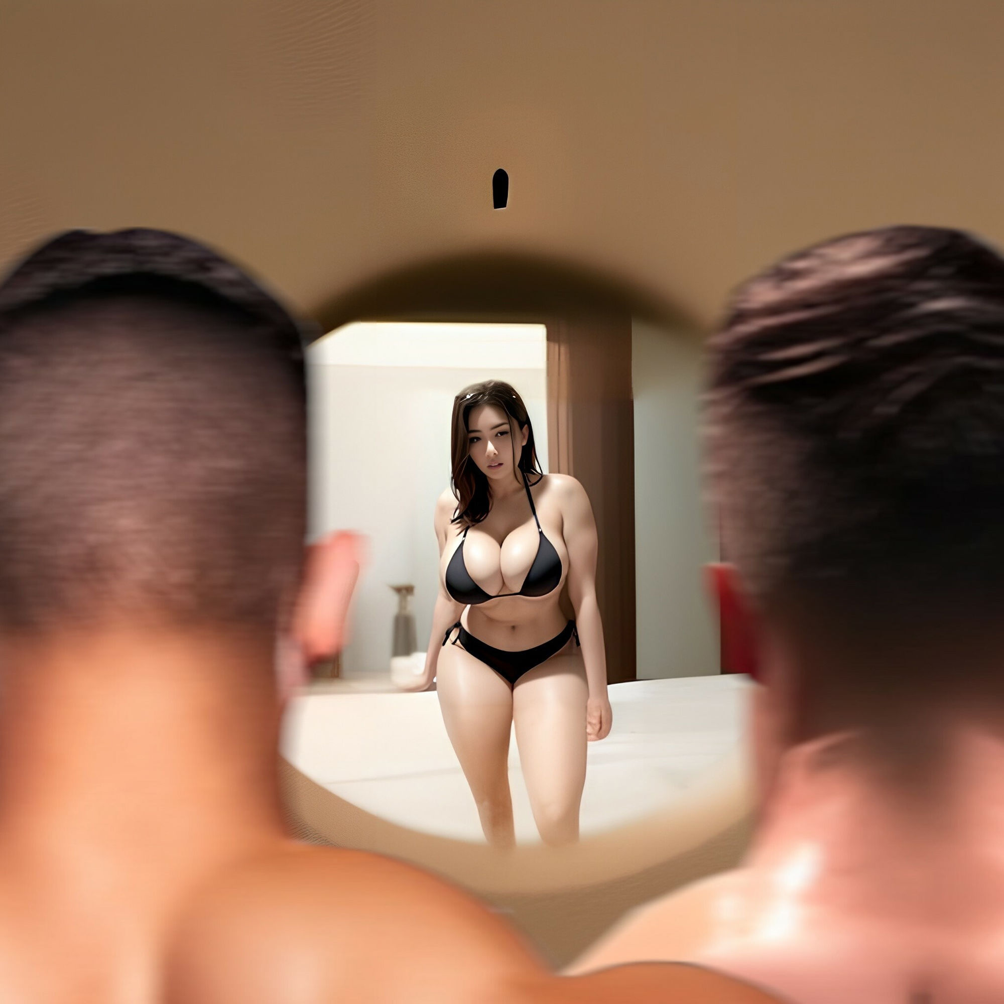 覗かれる人妻