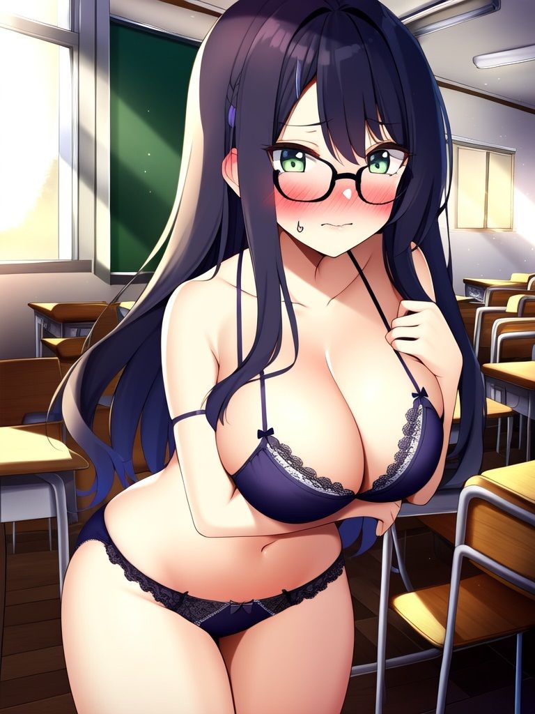 教室で裸にされた生徒＆先生のAIイラスト集