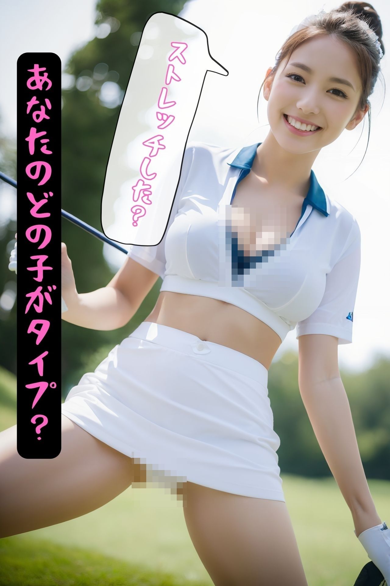 ゴルフ場でパンチラ あなたの好みのタイプは? パンチラ編