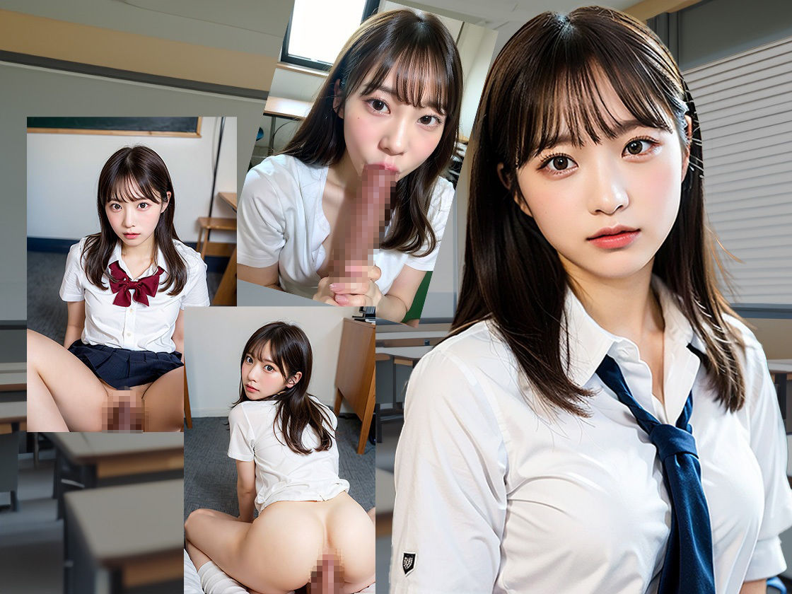 ギャルっぽいJKと教室でエッチしちゃうCG集